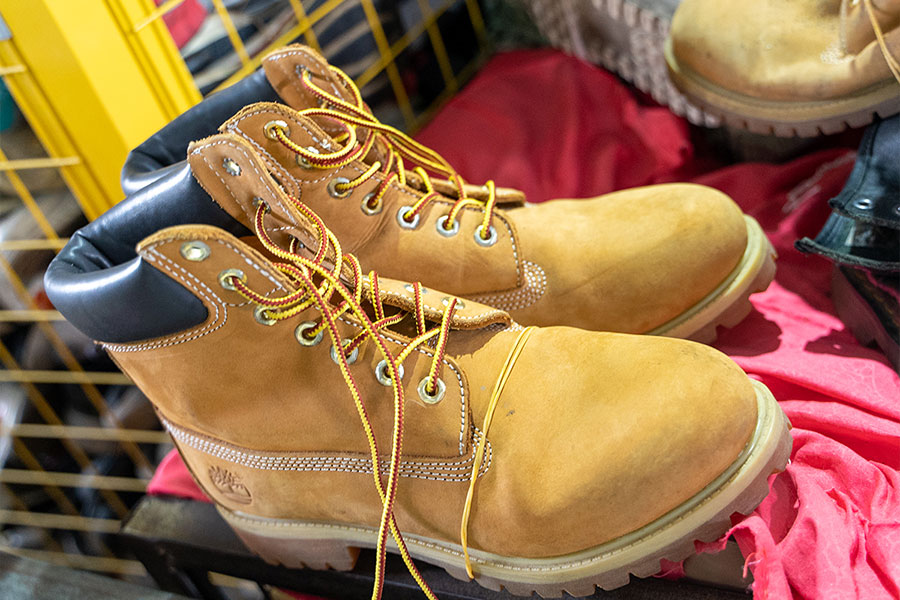 a pair of brown leather used boots sorted and cleaned by our experts